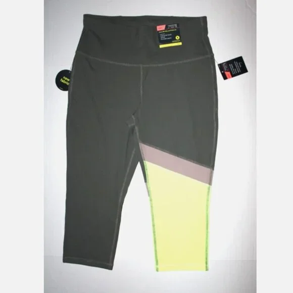 Xersion Gray Train Capri Pants XL NWT Nylon Spandex High Compression Leggings - Picture 1 of 4